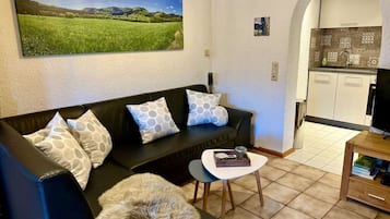 Fernseher, Kamin, DVD-Player, Stereoanlage