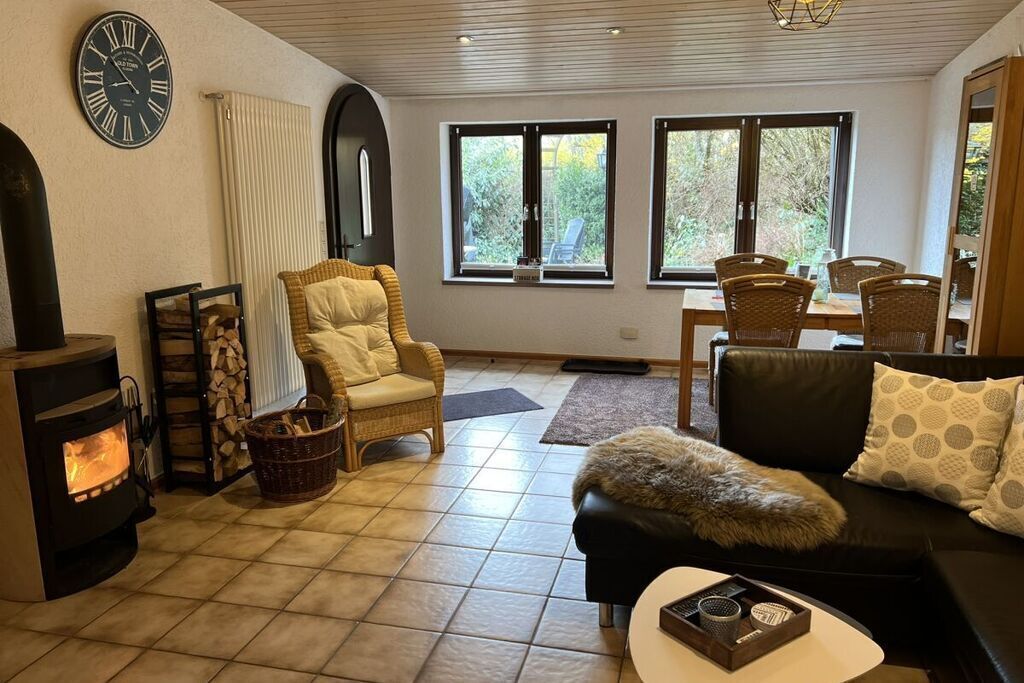 Smart TV, fireplace, video games, DVD player