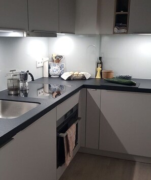 Fridge, oven, stovetop, dishwasher