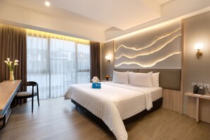 Deluxe-Doppel- oder -Zweibettzimmer, Bergblick | Blick auf die Berge