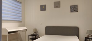 1 bedroom, travel crib, WiFi, bed sheets
