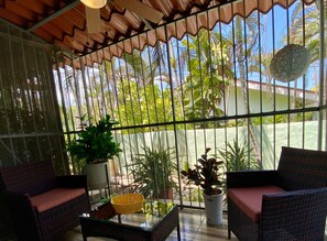 Terrace/patio - Cozy private condo in Playas del Coco.  Pet friendly! (Playas del Coco)