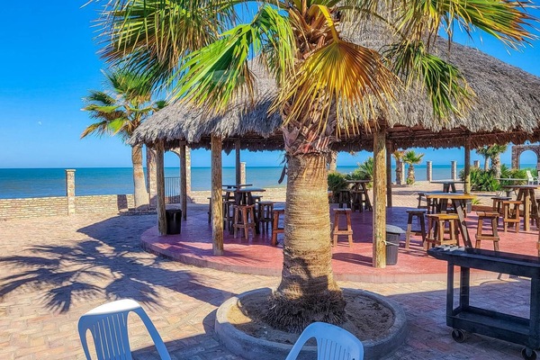 Kick back under the iconic beachside Palapa at Rancho Percebu, San Felipe BC MX. Cool shade, ocean breeze & the Sea of Cortez right at your feet!