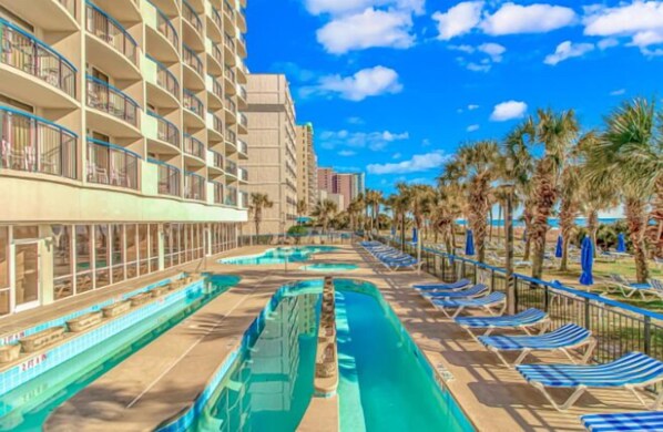 Indoor pool - Beautifully Renovated Coastal Retreat! Oceanfront Condo for 6! Boardwalk 135 (Myrtle Beach)