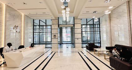 Upscale Apartment at Oval Tower Near Downtown with Balcony and Parking by Belvilla