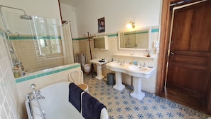 Dusche, Haartrockner, Bidet, HandtĂŒcher