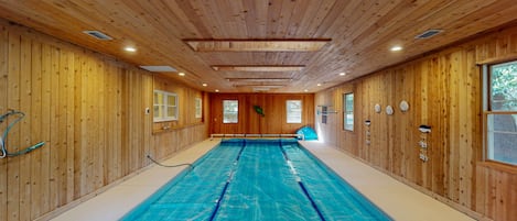 Indoor pool, a heated pool
