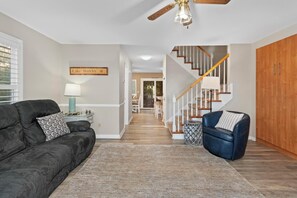 TV, fireplace, DVD player