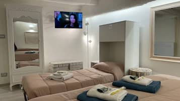 Premium bedding, desk, laptop workspace, bed sheets