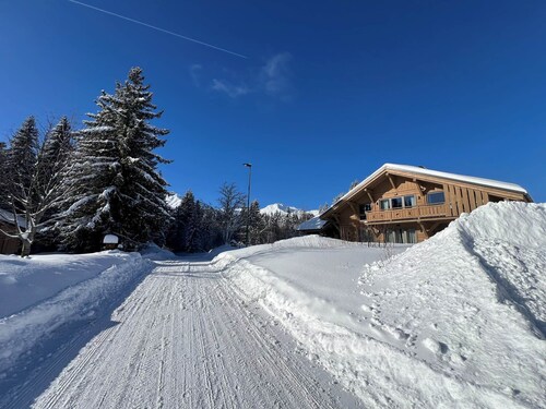 Chalet Familial vue Mont Blanc à 100m des Pistes de ski