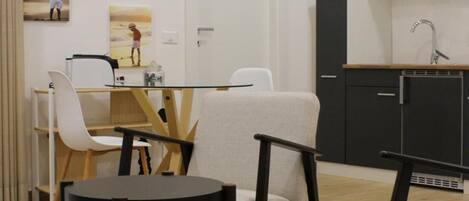 Departamento, 1 habitación, patio | Área de sala de estar