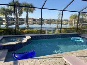 Piscine extérieure, piscine chauffée