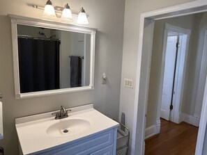 Hair dryer, towels