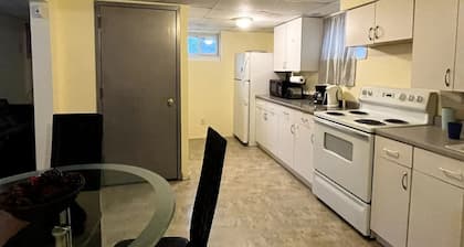 1 bed room basement apartment.