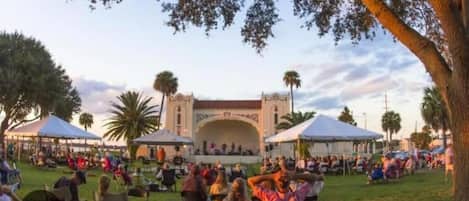 Outdoor banquet area