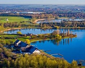 Aerial view - Milton Keynes of a diverse attractions from ski, Theatre, Parks, Rock Climb (Milton Keynes)