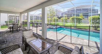 EV_1570 - 6 Bed 6 Bath Villa with Screened-In Private Pool with Spillover Spa