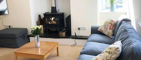 TV connectée, cheminée