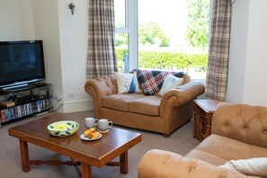 TV, fireplace, DVD player - Glenydd, Aberporth - Four Bedroom Cottage, Sleeps 7 (Rhydlewis)