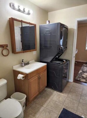 Shower, hair dryer, towels, soap - Spacious 1-bedroom Apt close to Homer Spit (Homer)