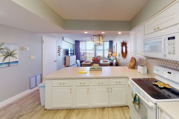 Ocean views all the way through the main living area.