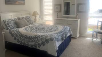 2 bedrooms, iron/ironing board, travel crib, WiFi