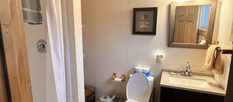 Newly Remodeled Motel Room with 1 Queen Bed, Bathroom with shower. Mini Fridge, Coffee Maker. Situated close to the General Store in Silver Gate, MT