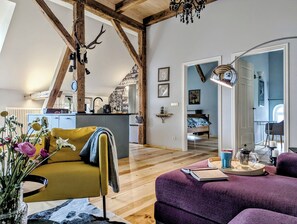 Living area - Ferienloft Himmelblau mit Garten - Idyllische Lage (Nordwestuckermark)