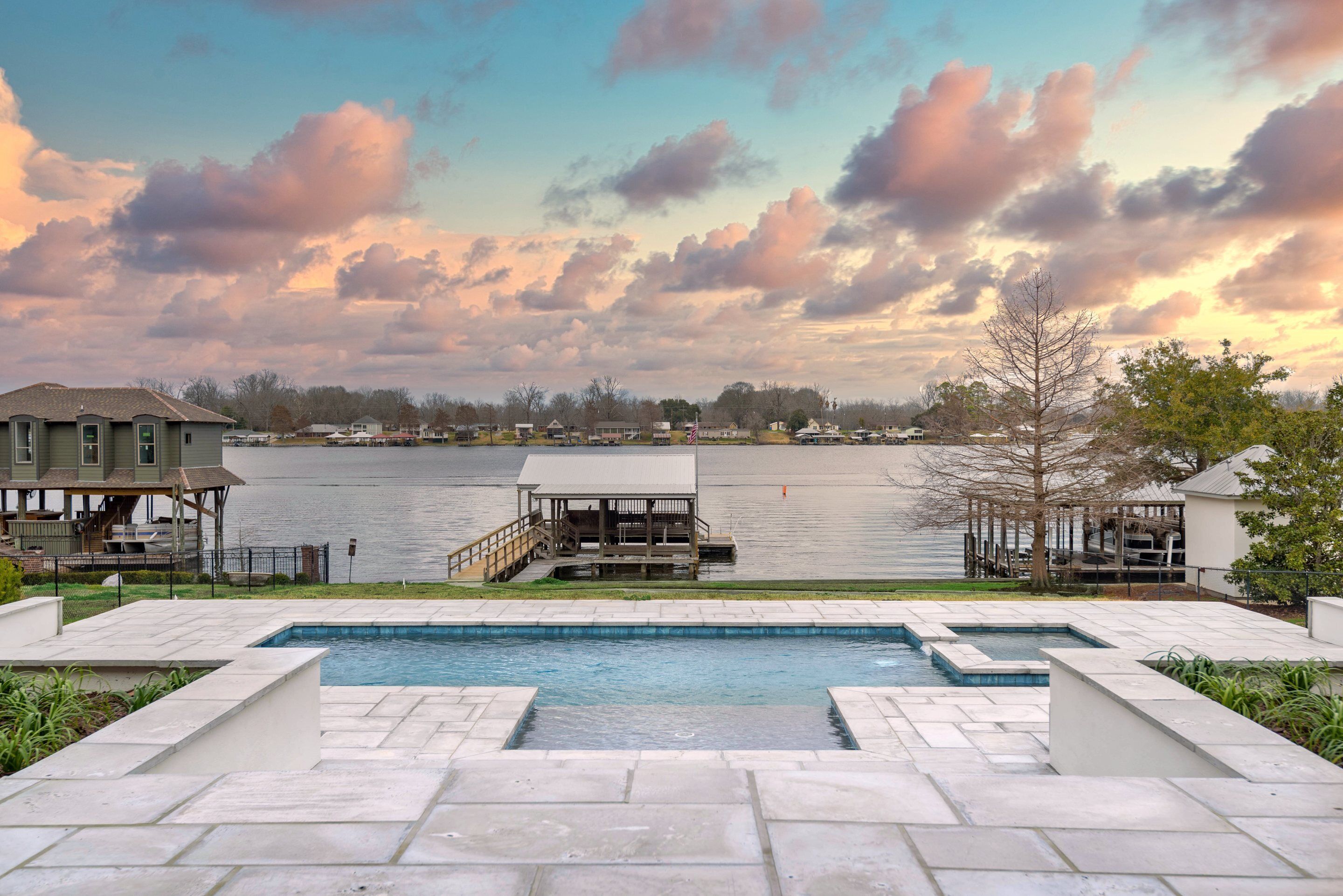 Beautiful lakefront home on False River in Oscar with private dock and pool