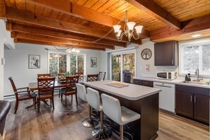 Fridge, microwave, oven, stovetop - Walk to Town-Lake Views-6 Decks-Pool Table-FirePit: The Lookout (Lake Harmony)