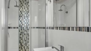 Shower, jetted tub