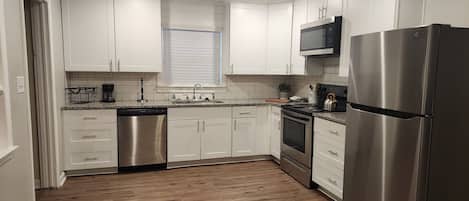 Microwave, oven, stovetop, dishwasher