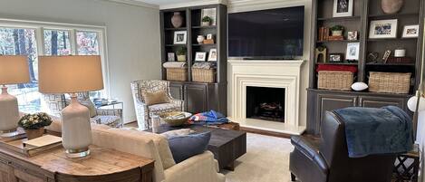 TV connectée, cheminée