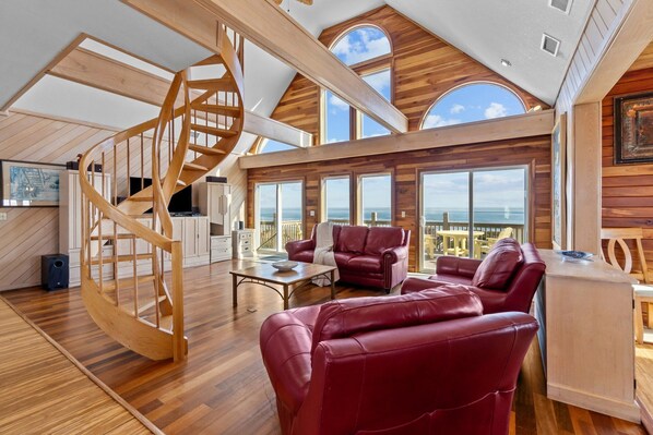 Smart-TV, Kamin, DVD-Player, Bücher