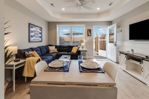 Smart TV, stereo - Beach Retreat: In-Town Lewes Condo, Walk to Beach (Lewes)