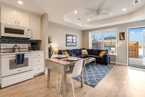 Fridge, microwave, oven, stovetop - Beach Retreat: In-Town Lewes Condo, Walk to Beach (Lewes)