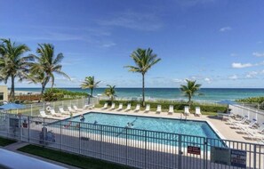Outdoor pool, a heated pool
