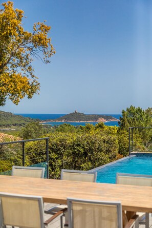 Een verwarmd zwembad