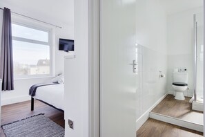 Premium Triple Room, City View | Bathroom | Shower, towels - Azure Beach Hotel (Bournemouth)