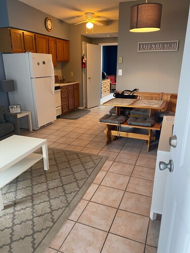 The convenience of a beautiful Condo, less than two blocks from the beach. 