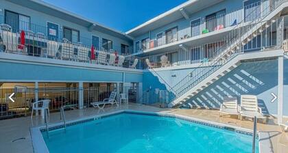 The convenience of a beautiful Condo, less than two blocks from the beach.