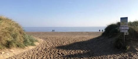 Vlak bij het strand