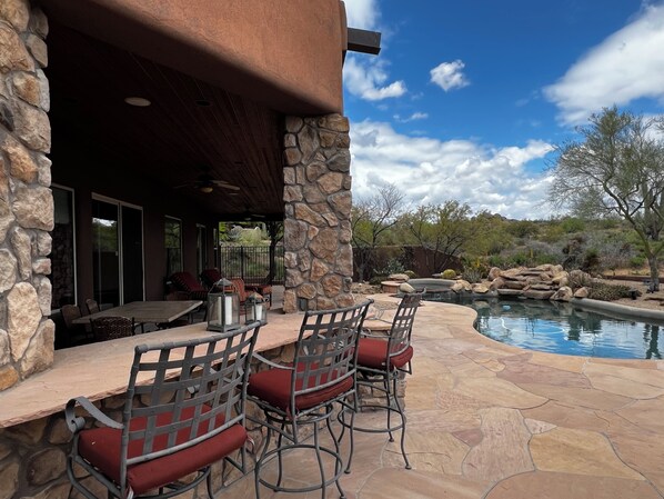 A heated pool