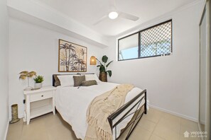 2 makuuhuonetta, vuodevaatteet