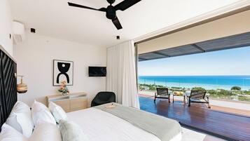 Legend Oceanview Penthouse | Sábanas de algodón egipcio, ropa de cama de alta calidad, caja fuerte