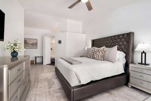 4 bedrooms, iron/ironing board, travel cot, WiFi