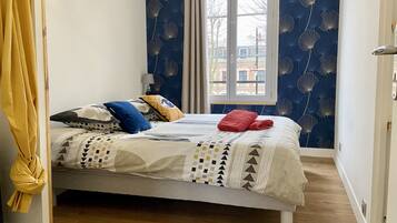 2 bedrooms, iron/ironing board, travel crib, WiFi