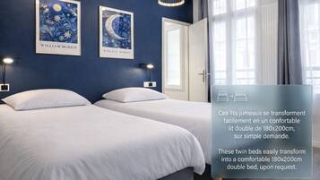 5 bedrooms, premium bedding, blackout curtains, iron/ironing board