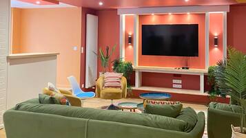 Design Townhome | Living area | 80-cm Smart TV with digital channels, video-game console, Netflix