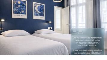 5 bedrooms, premium bedding, individually decorated, blackout curtains